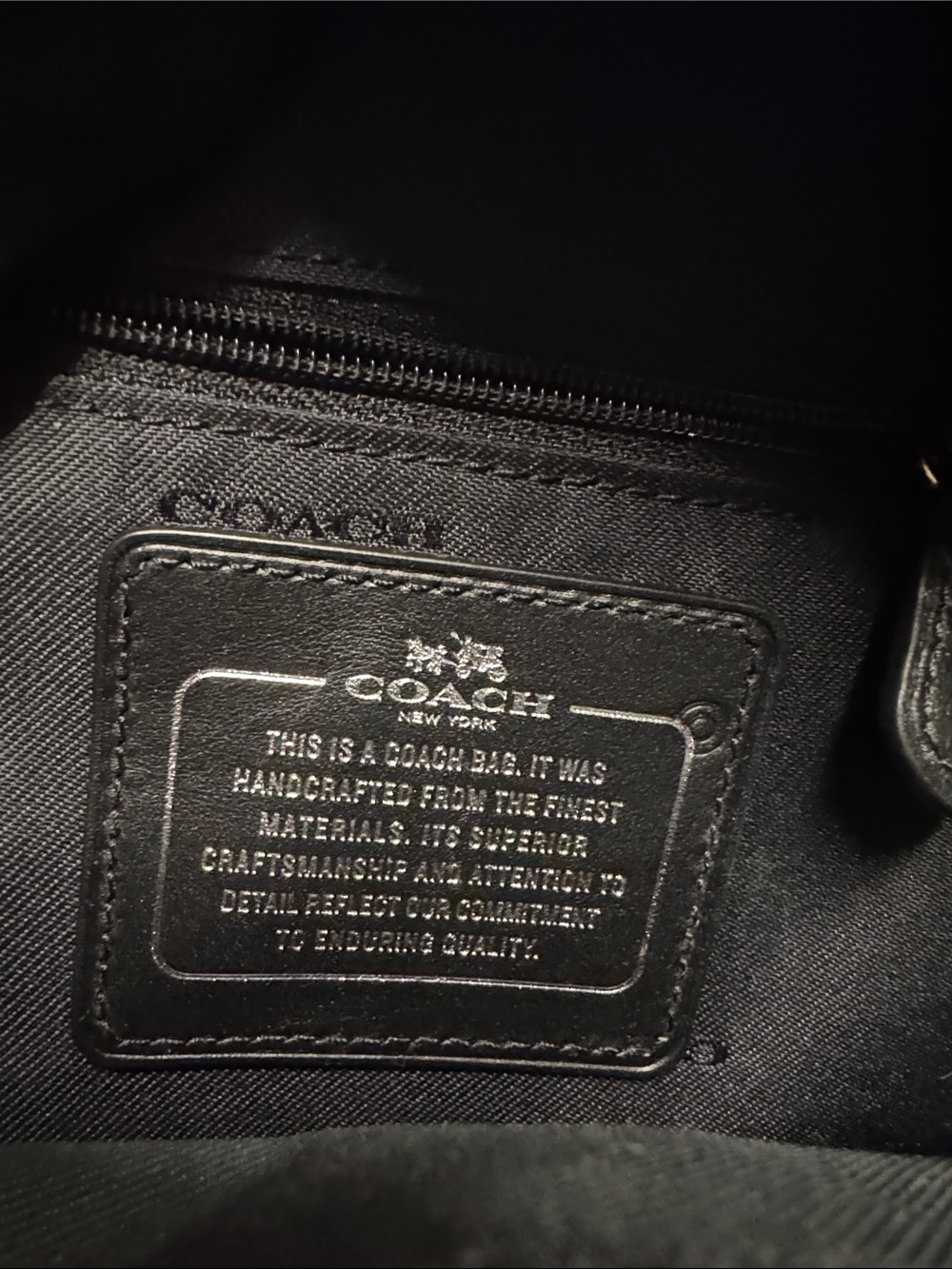 Coach Black Croc-Embossed Leather Mini Backpack with Front Pocket - Picture 2 of 8